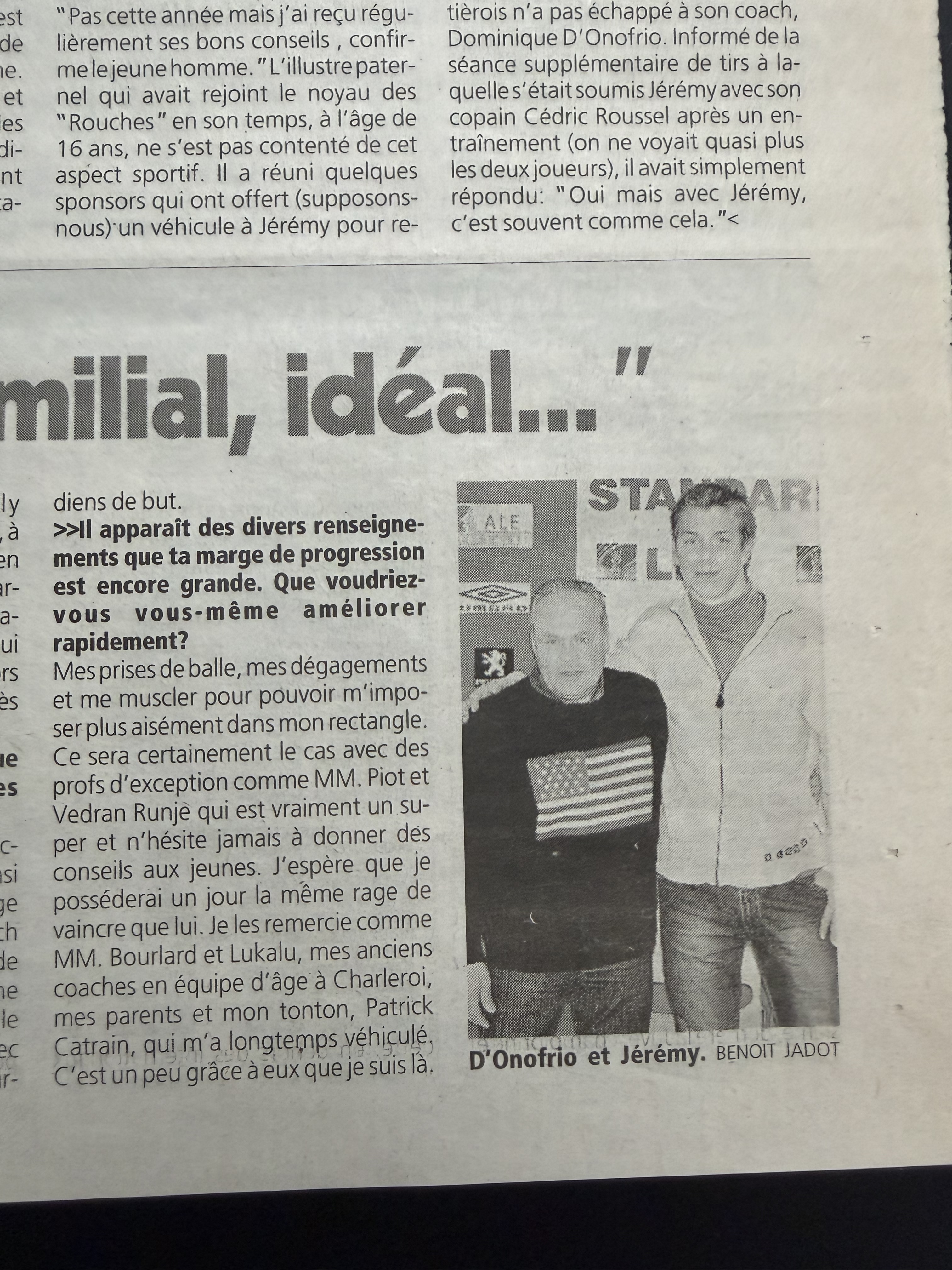 D'Onofrio et Jérémy De Vriendt